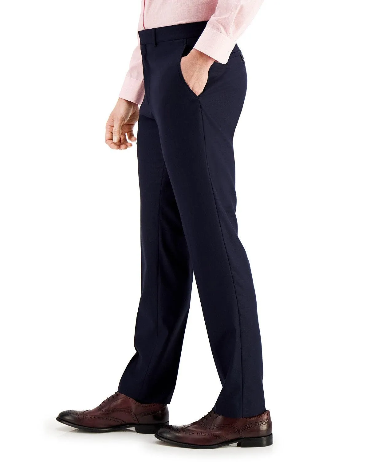 Kenneth Cole Reaction Men's Techni-Cole Suit Dress Slim-Fit Pants Navy 32 x 32
