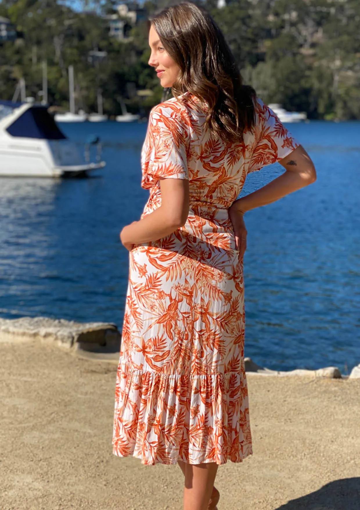 LA0427-1TB Floral Wrap Dress (Pack)