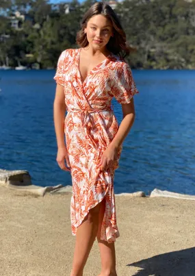 LA0427-1TB Floral Wrap Dress (Pack)