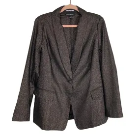 Lane Bryant Black Glitter Shoulder Padded Blazer- Size 14