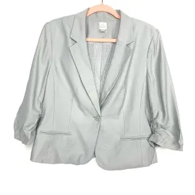 Lauren Conrad Grey Cinched Sleeve Fitted Blazer- Size 16 (Juniors XL)