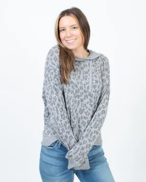 Leopard Print Pullover Hoodie Sweatshirt