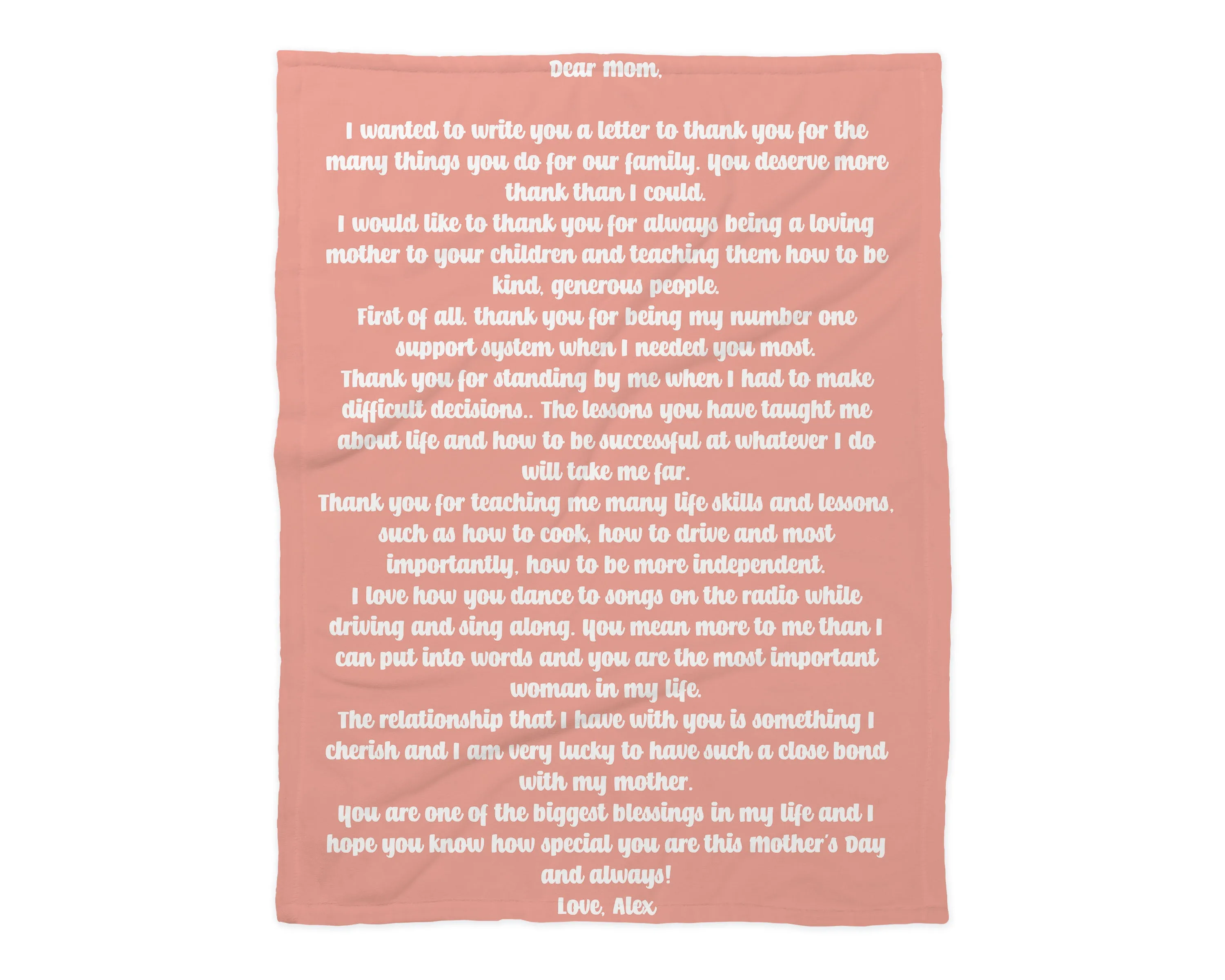 Letter to...   *Single Layer Minky Blanket