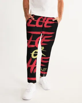 LOVE OVER HATE COLLECTION Men's Slim Fit Athletic Joggers