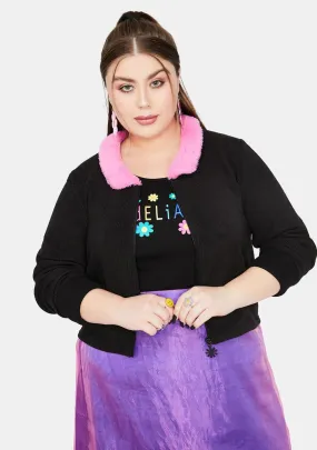 Luxe Caught On Camera Zip-Up Sweater
