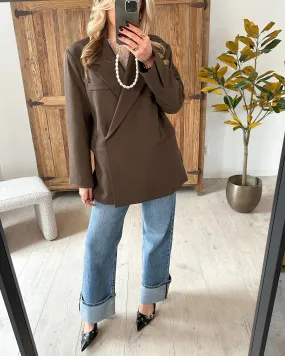 Mara Oversized Blazer Brown