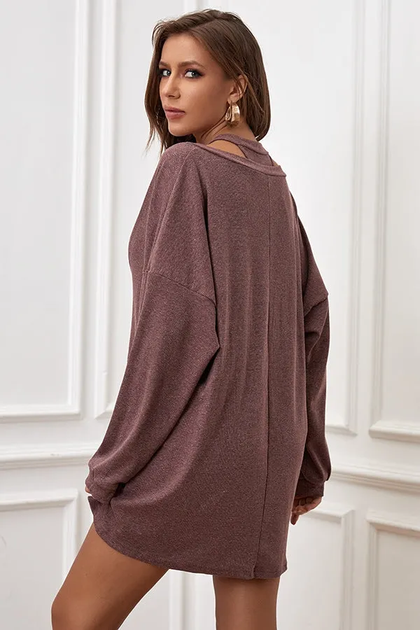 MB FASHION Ribbed Halter Crop Top with Oversized Sweater Set 1065R