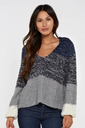 Melange Long Sleeve Pullover Hoodie