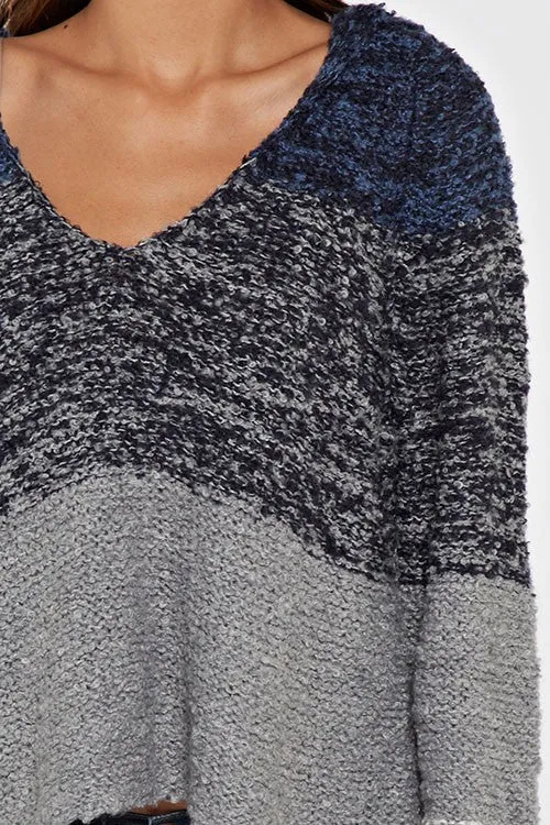 Melange Long Sleeve Pullover Hoodie