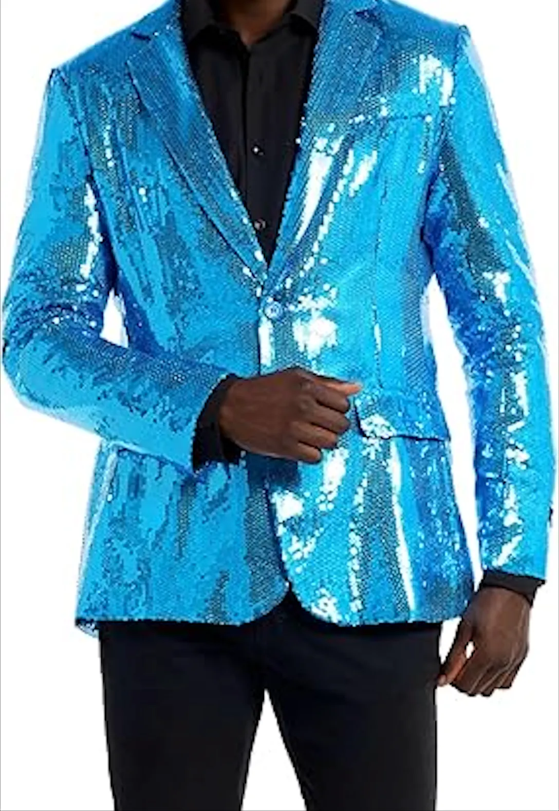 Men's Sequin NYE White Blazer Jackets
