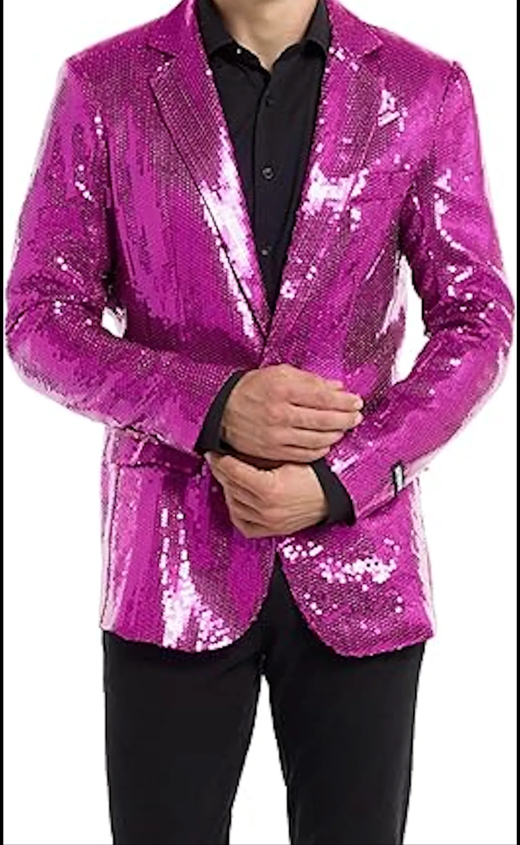 Men's Sequin NYE White Blazer Jackets