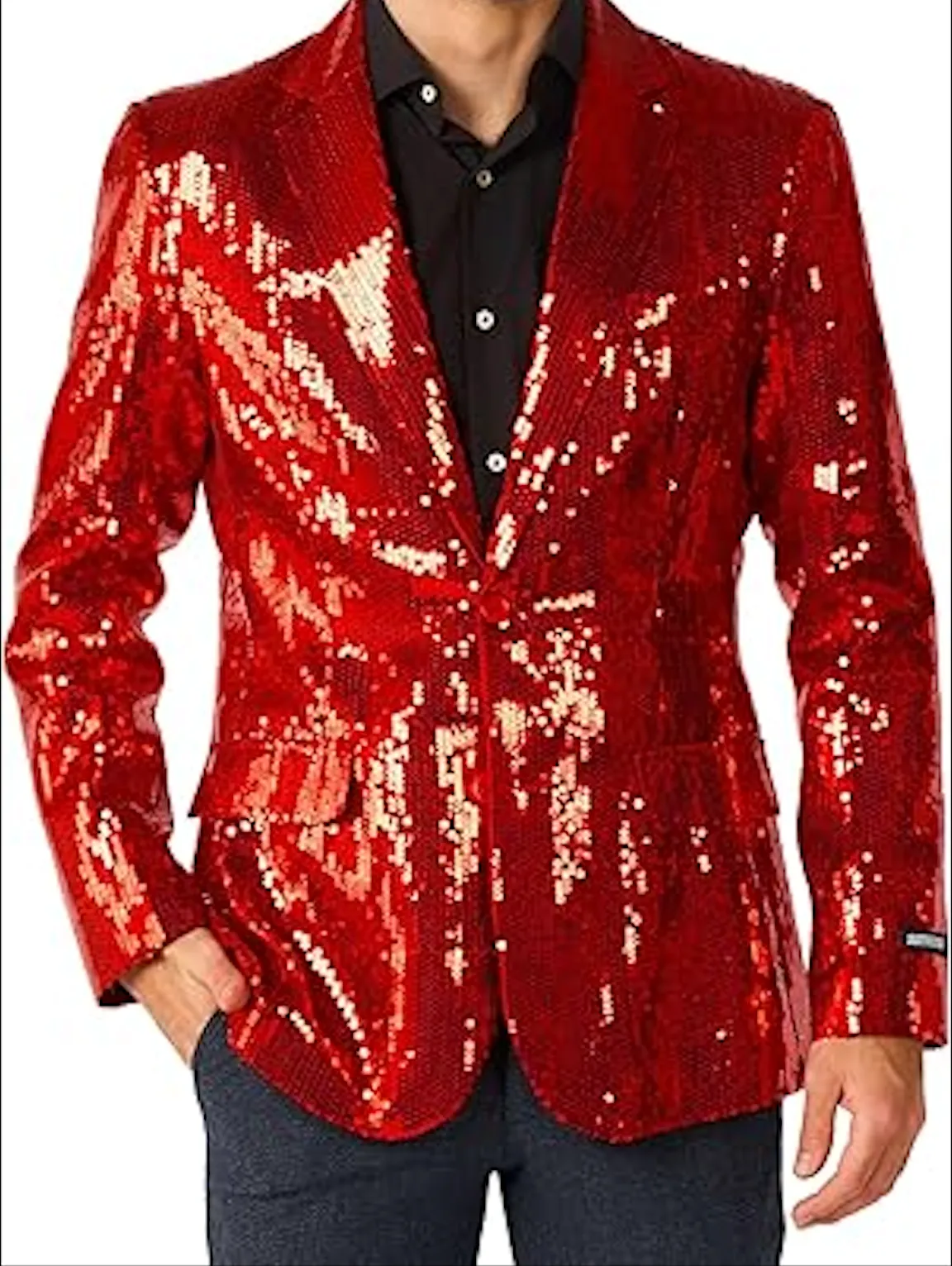 Men's Sequin NYE White Blazer Jackets