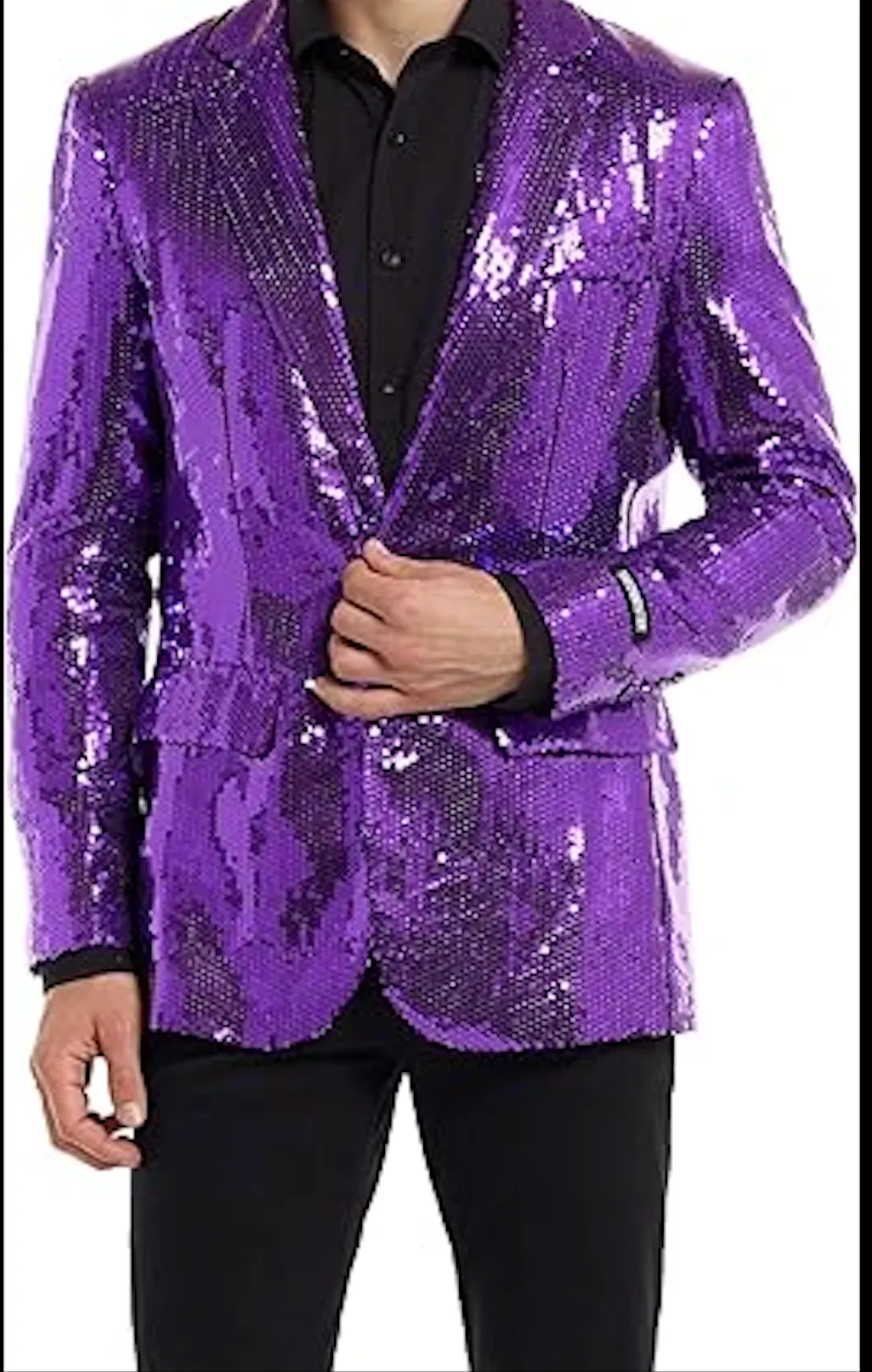Men's Sequin NYE White Blazer Jackets