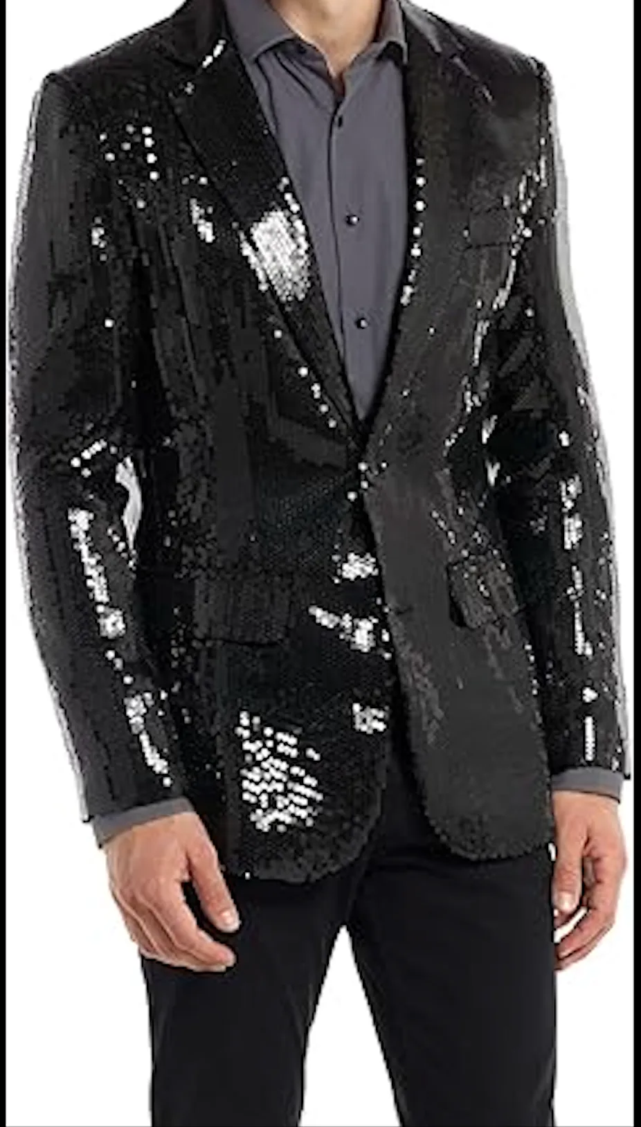 Men's Sequin NYE White Blazer Jackets