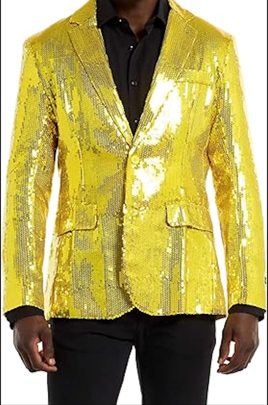 Men's Sequin NYE White Blazer Jackets