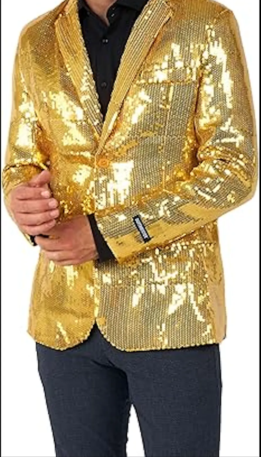 Men's Sequin NYE White Blazer Jackets