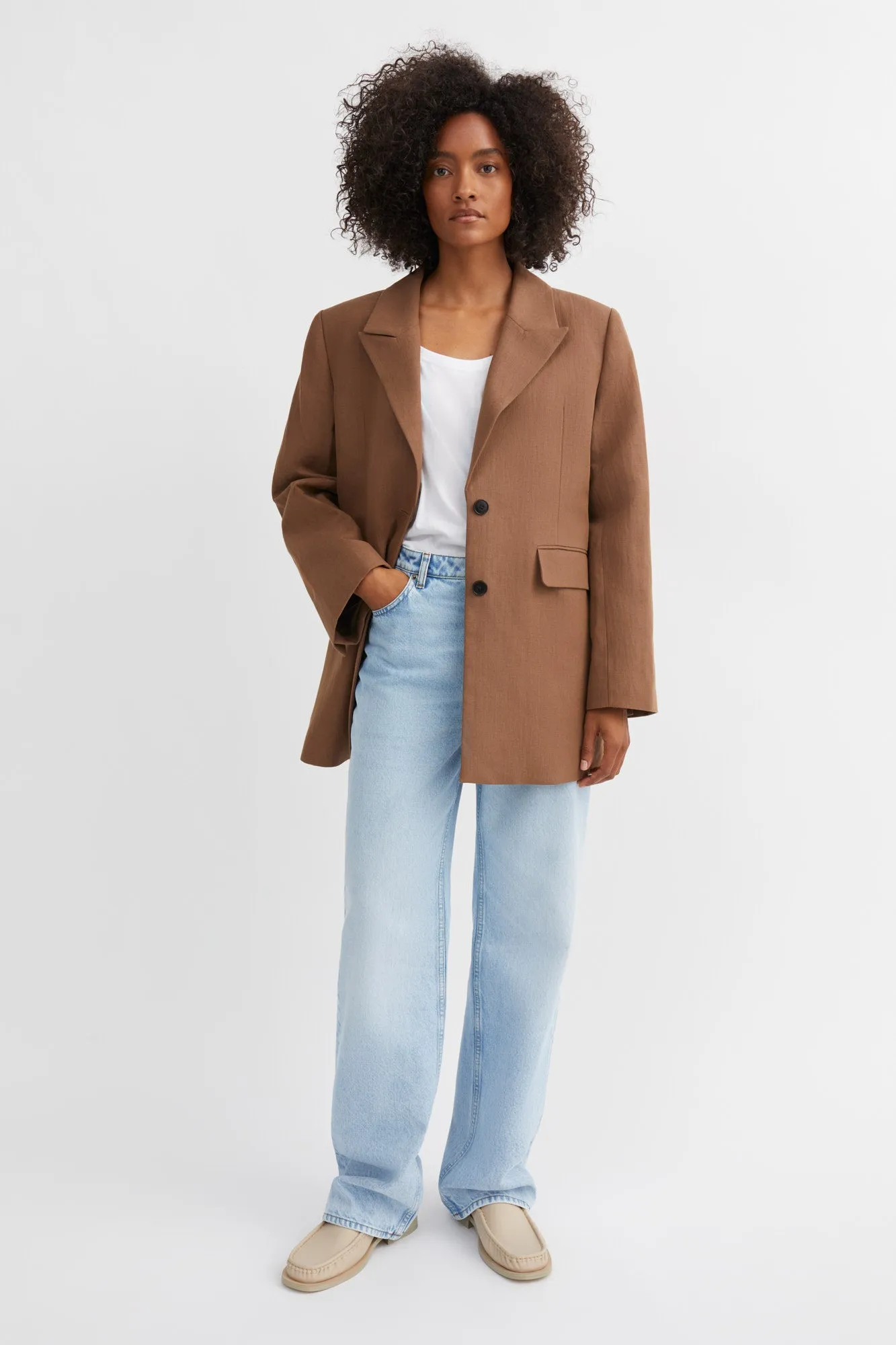 Milan blazer - Warm brown
