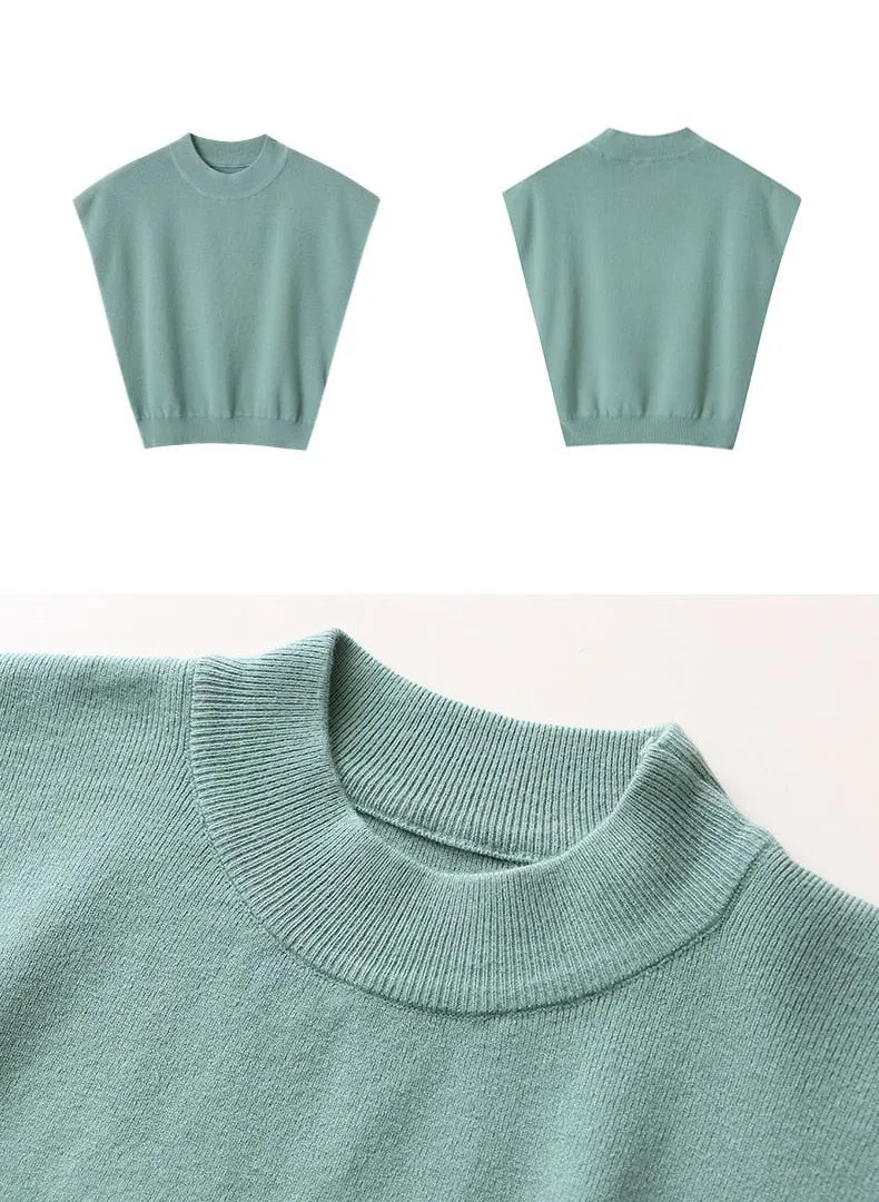 Miyo Casual Smock Neck Knit Top