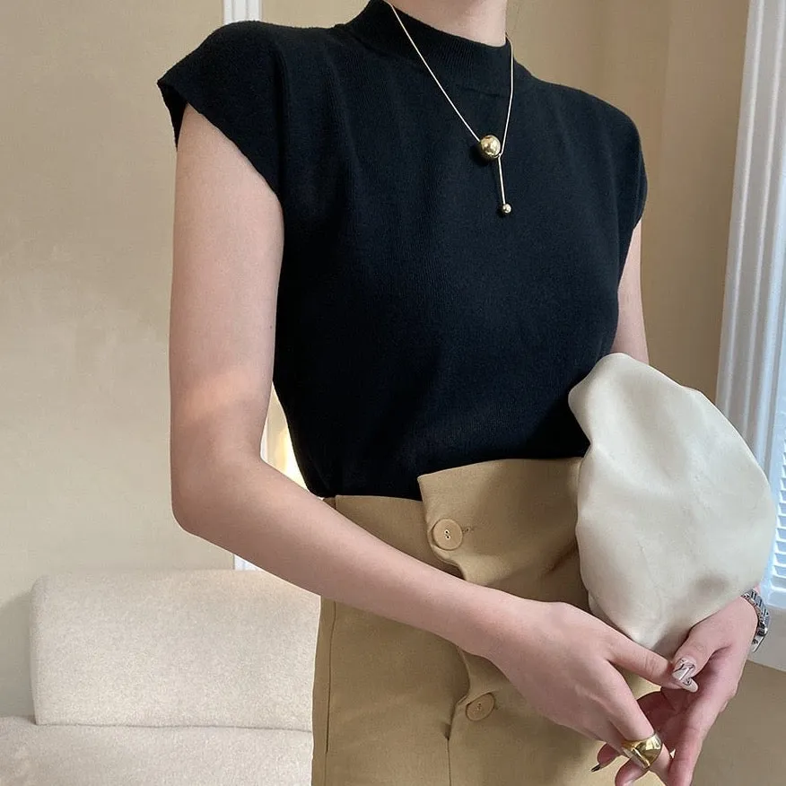 Miyo Casual Smock Neck Knit Top