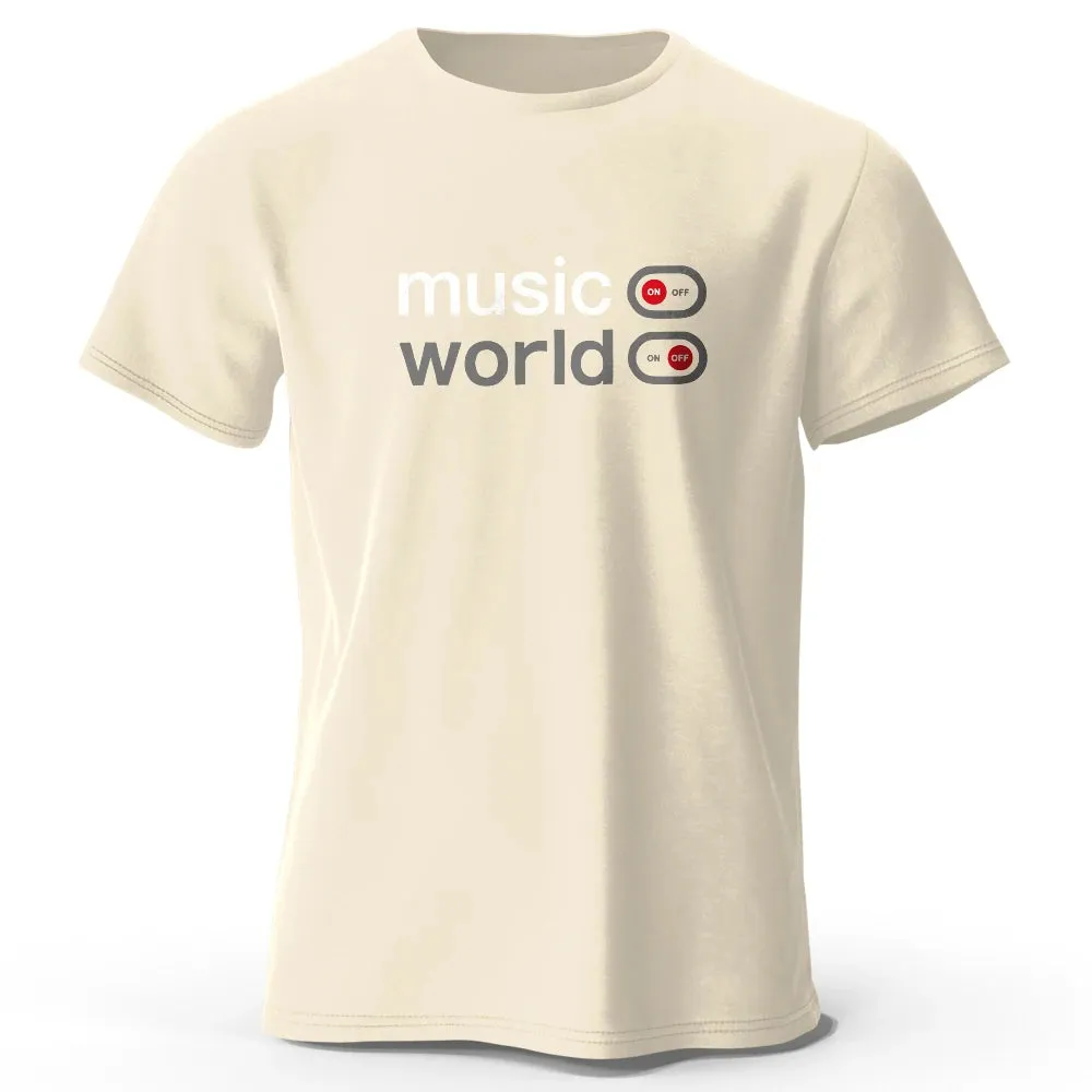 Musikwelt gedruckt T-Shirt