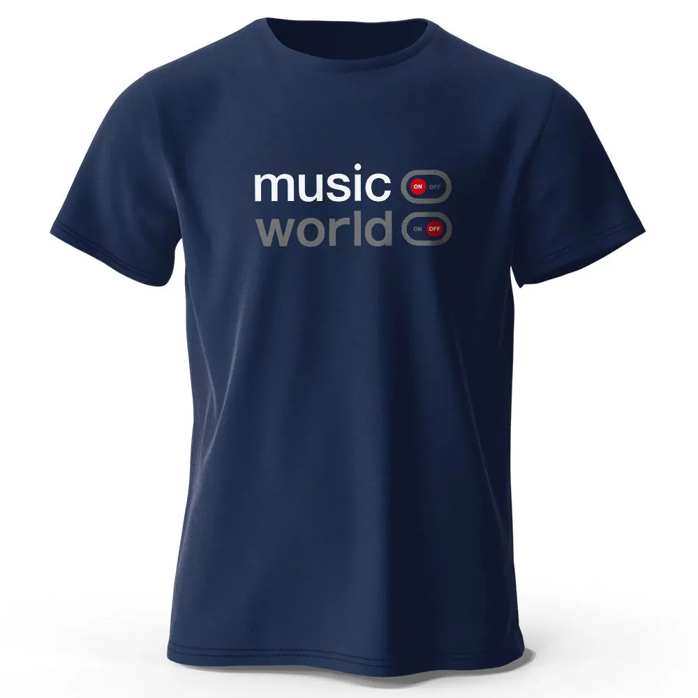 Musikwelt gedruckt T-Shirt