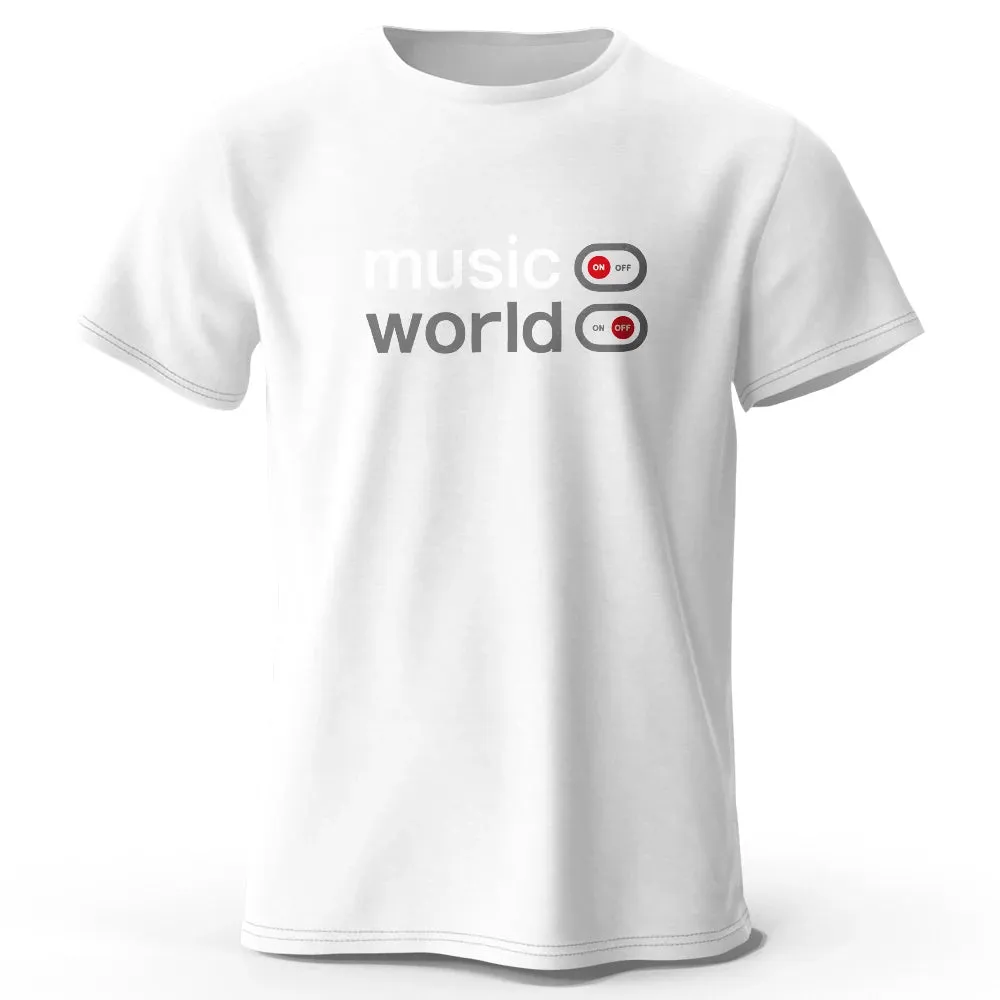 Musikwelt gedruckt T-Shirt
