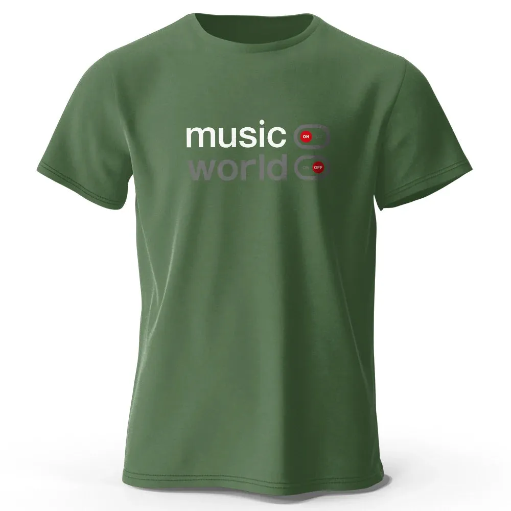 Musikwelt gedruckt T-Shirt