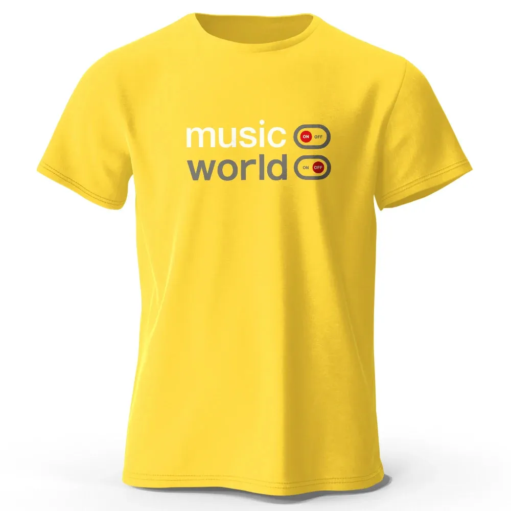 Musikwelt gedruckt T-Shirt