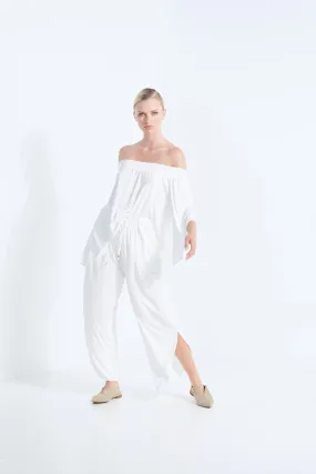 Naevia Off the Shoulder Top - White Dew (Plus Size)