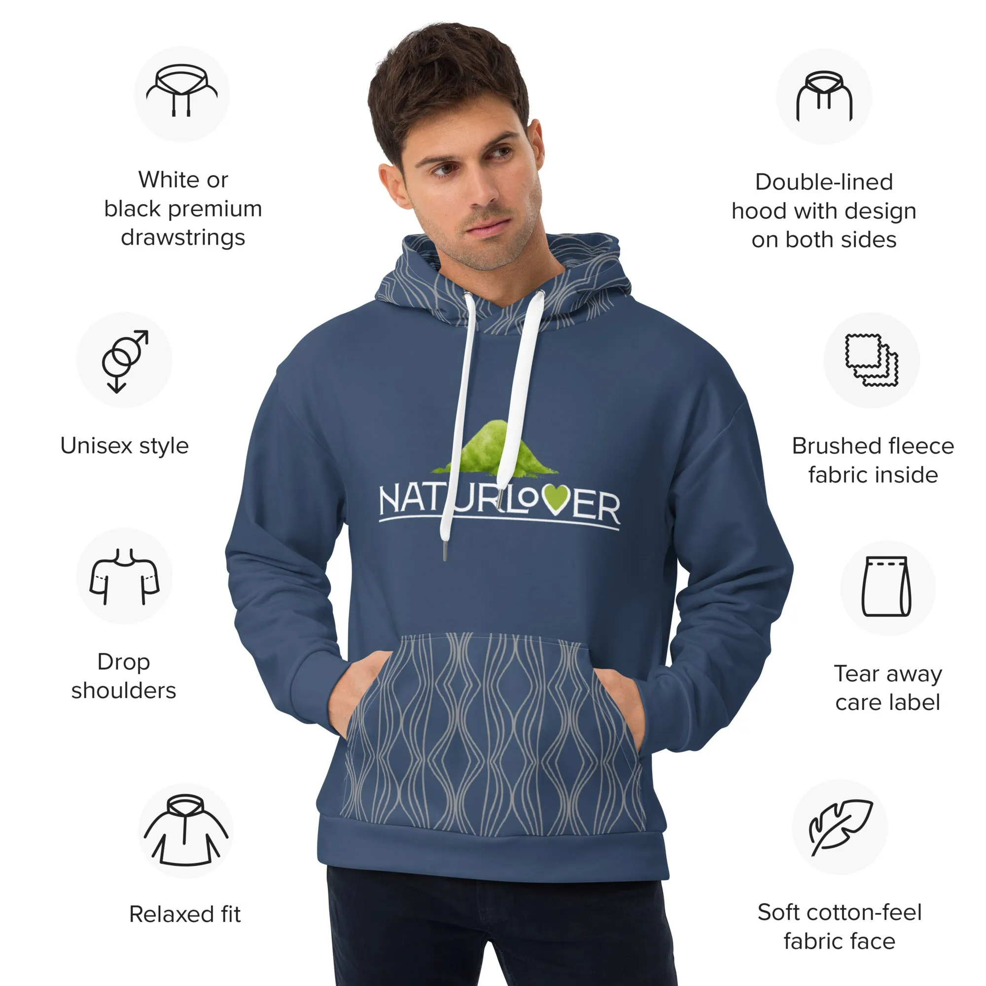 NaturLoVer Recycling Hoodie SPECIAL Edition, blau