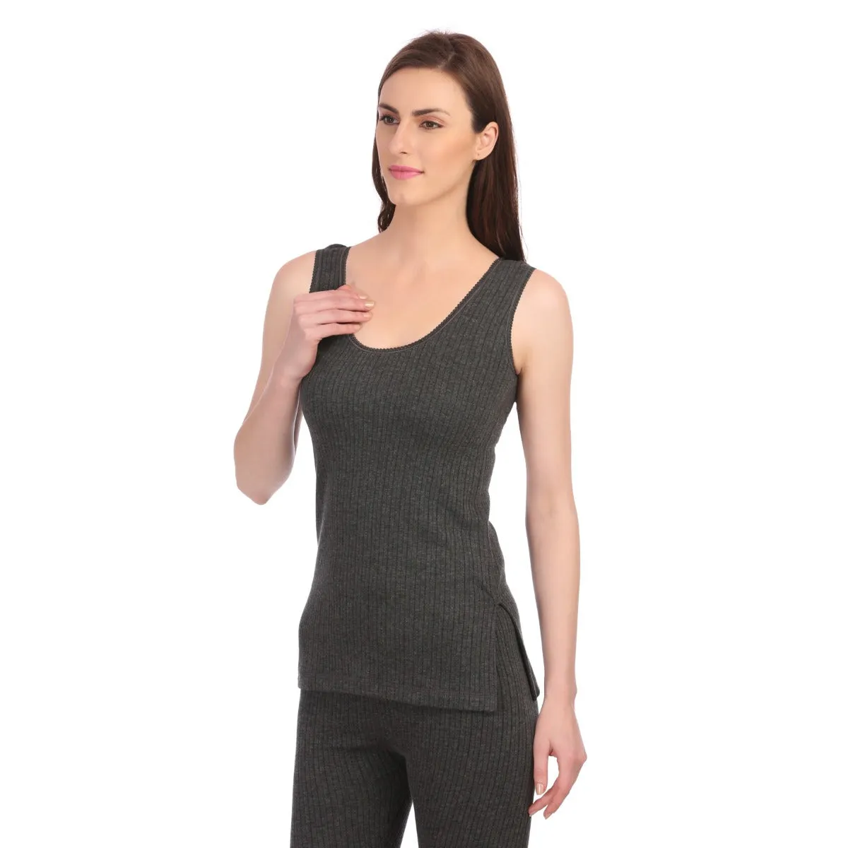 Neva Modal Deep Scoop Neck Sleeveless Warmer/Thermal Upper for Women