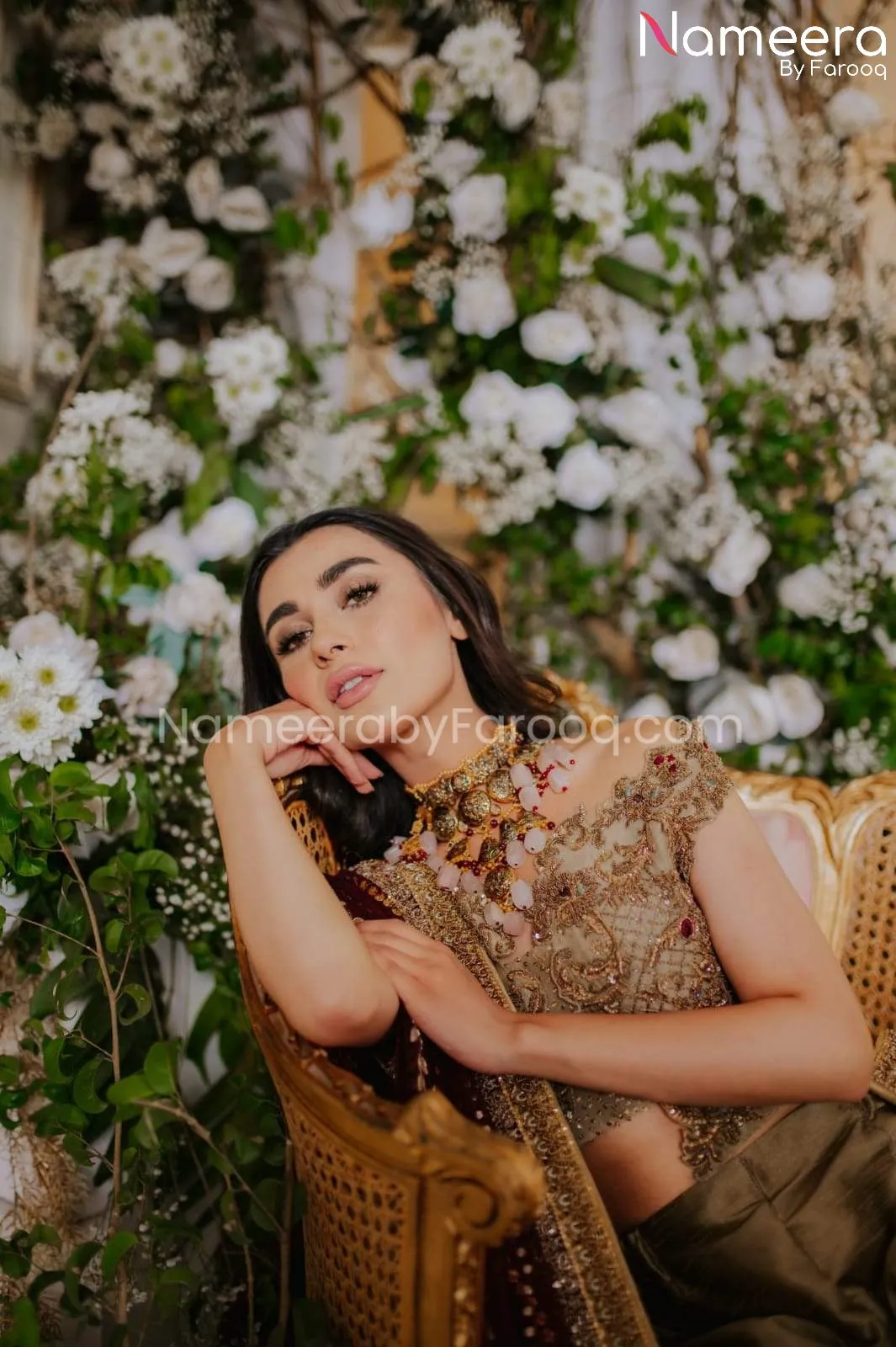 New Pakistani Bridal Dress in Jacket Pants Style #BS544