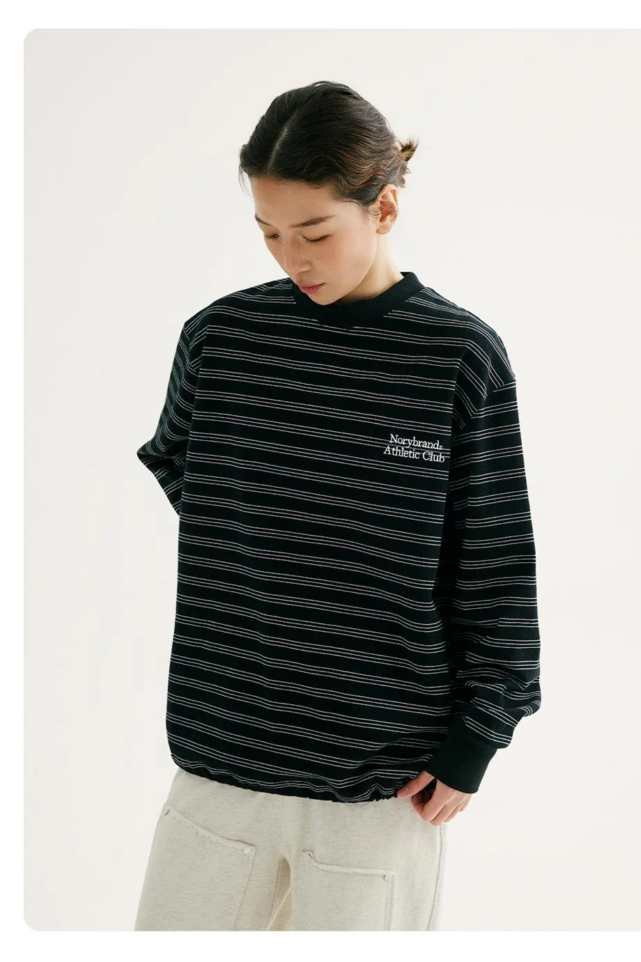 NORYBRAND ドローストリングボーダーTシャツ NGA010