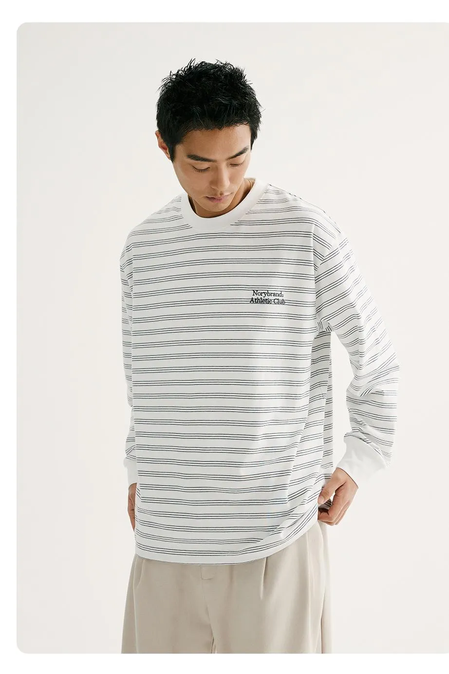 NORYBRAND ドローストリングボーダーTシャツ NGA010