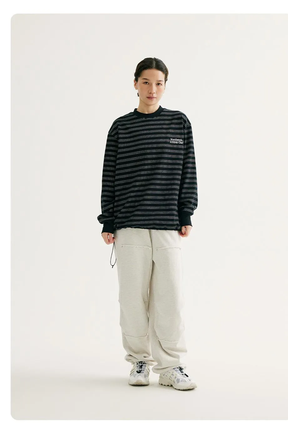 NORYBRAND ドローストリングボーダーTシャツ NGA010