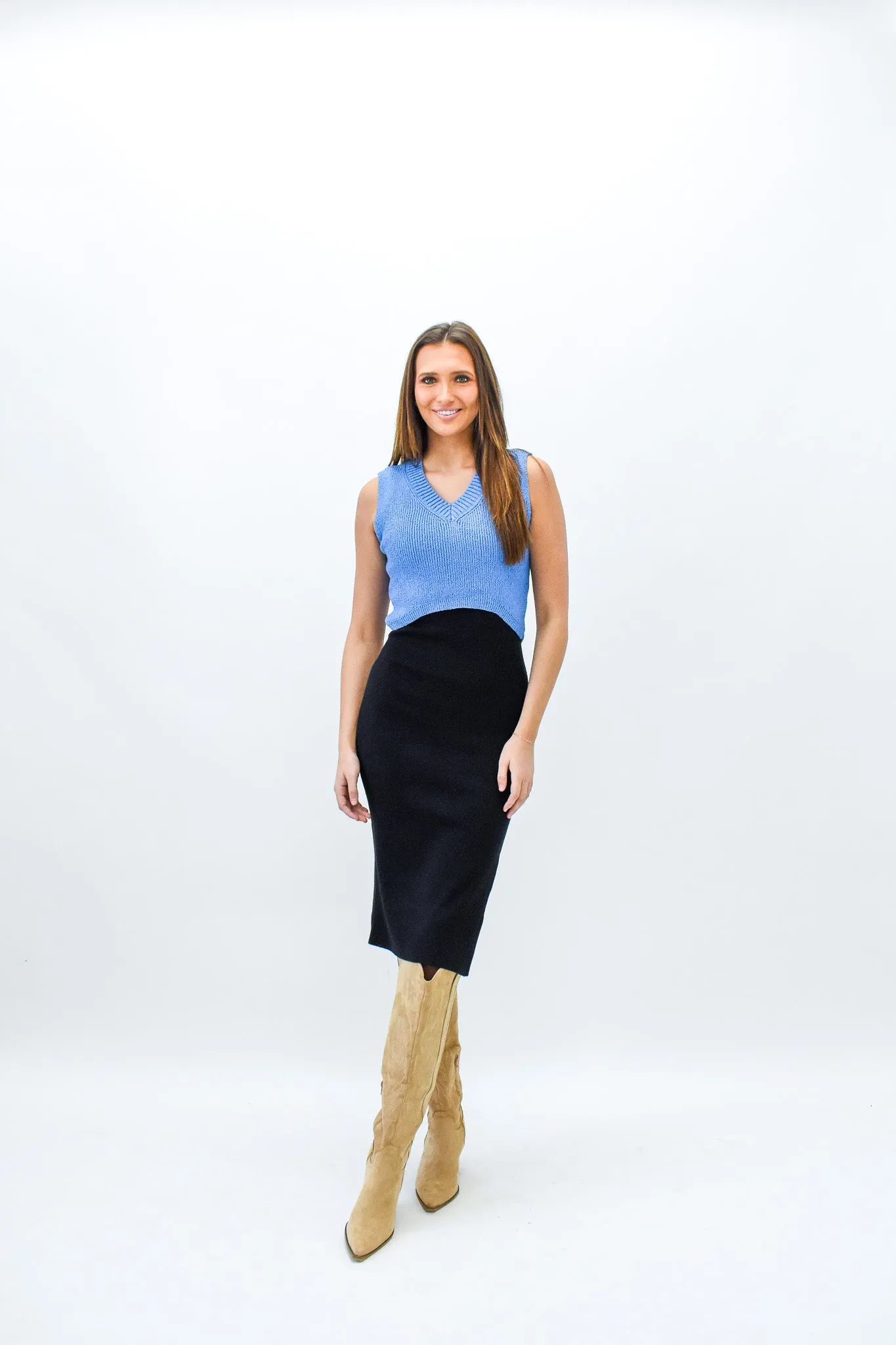 Over The Crop Sweater Vest