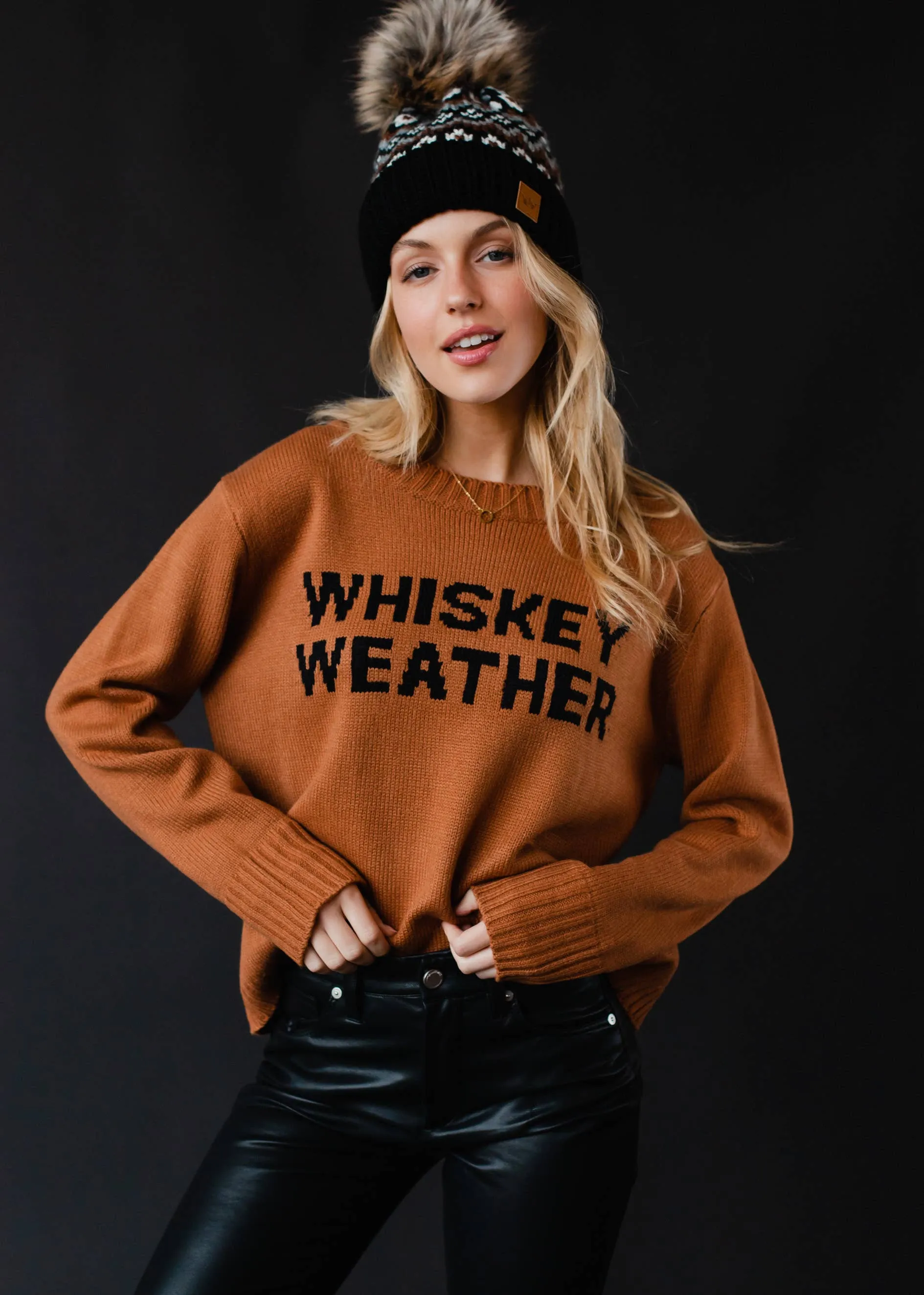 Panache Apparel Co. - Brown Whiskey Weather Sweater