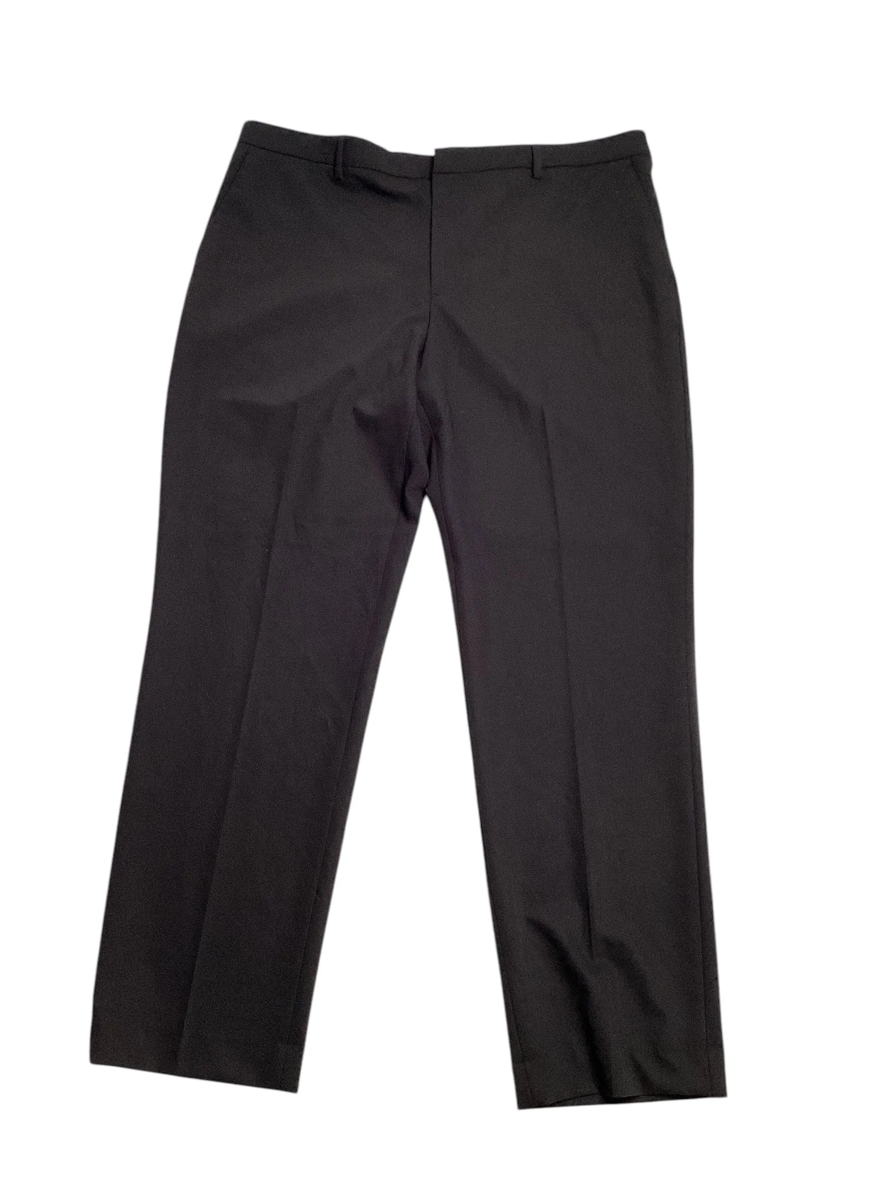 Perry Ellis Portfolio Mens Modern fit Dress Pants 34 / 32 Black Solid