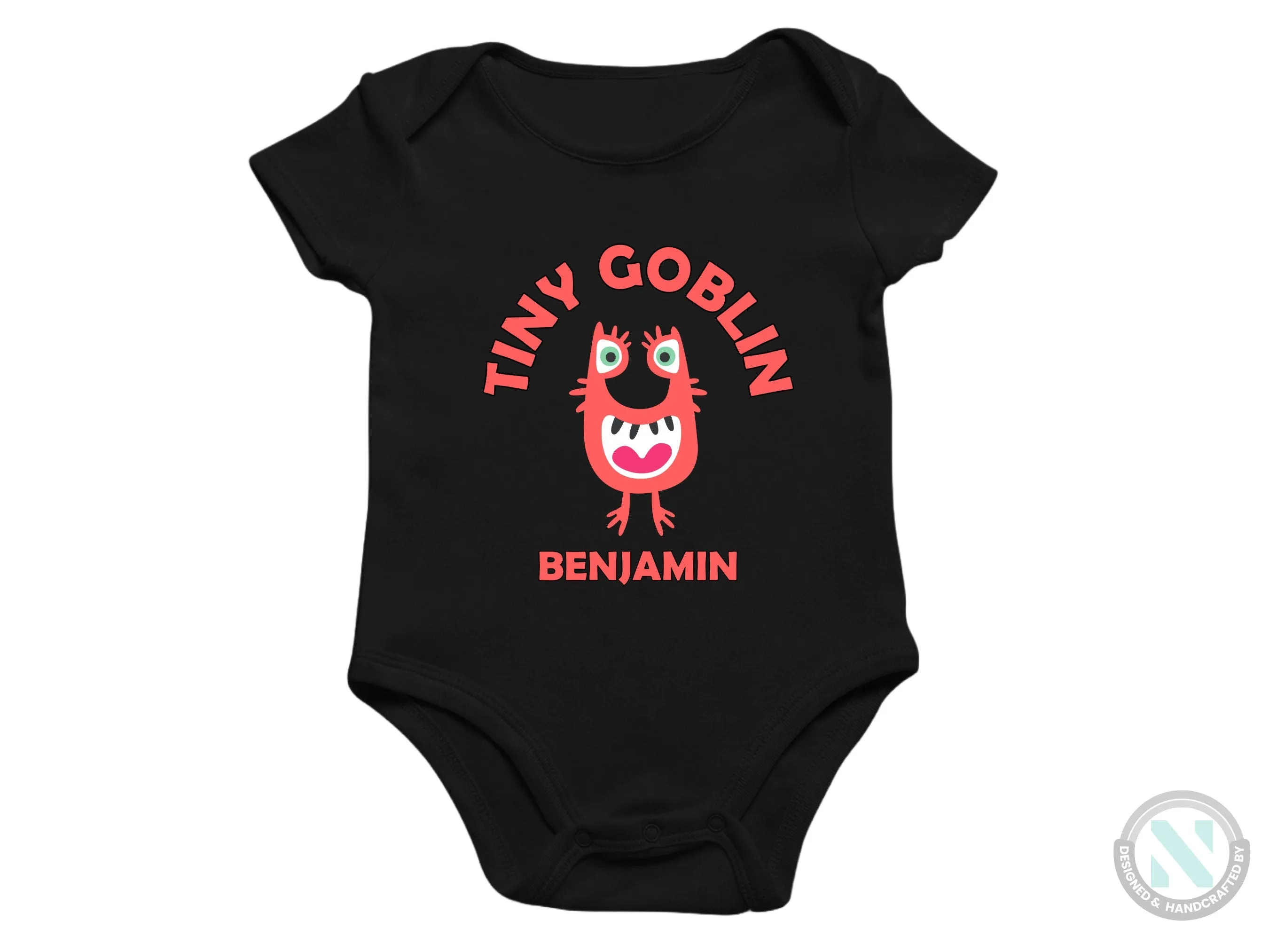 Personalize Baby Halloween Bodysuit With Tiny Go Blin, Perfect 1st Halloween Party