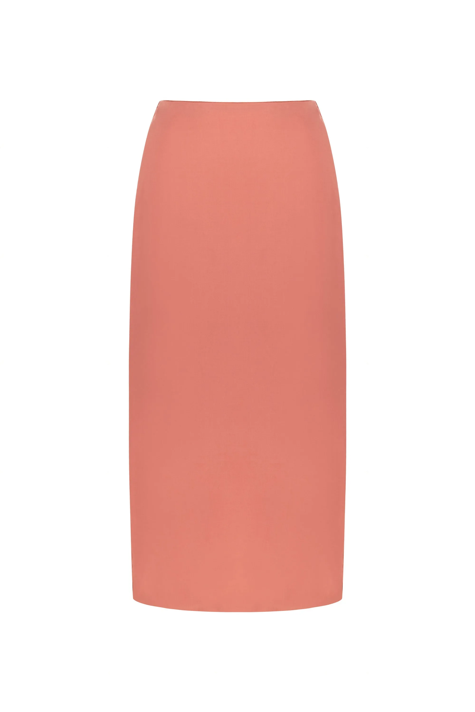 Pink Midi Skirt with Slits