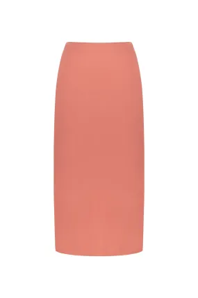 Pink Midi Skirt with Slits