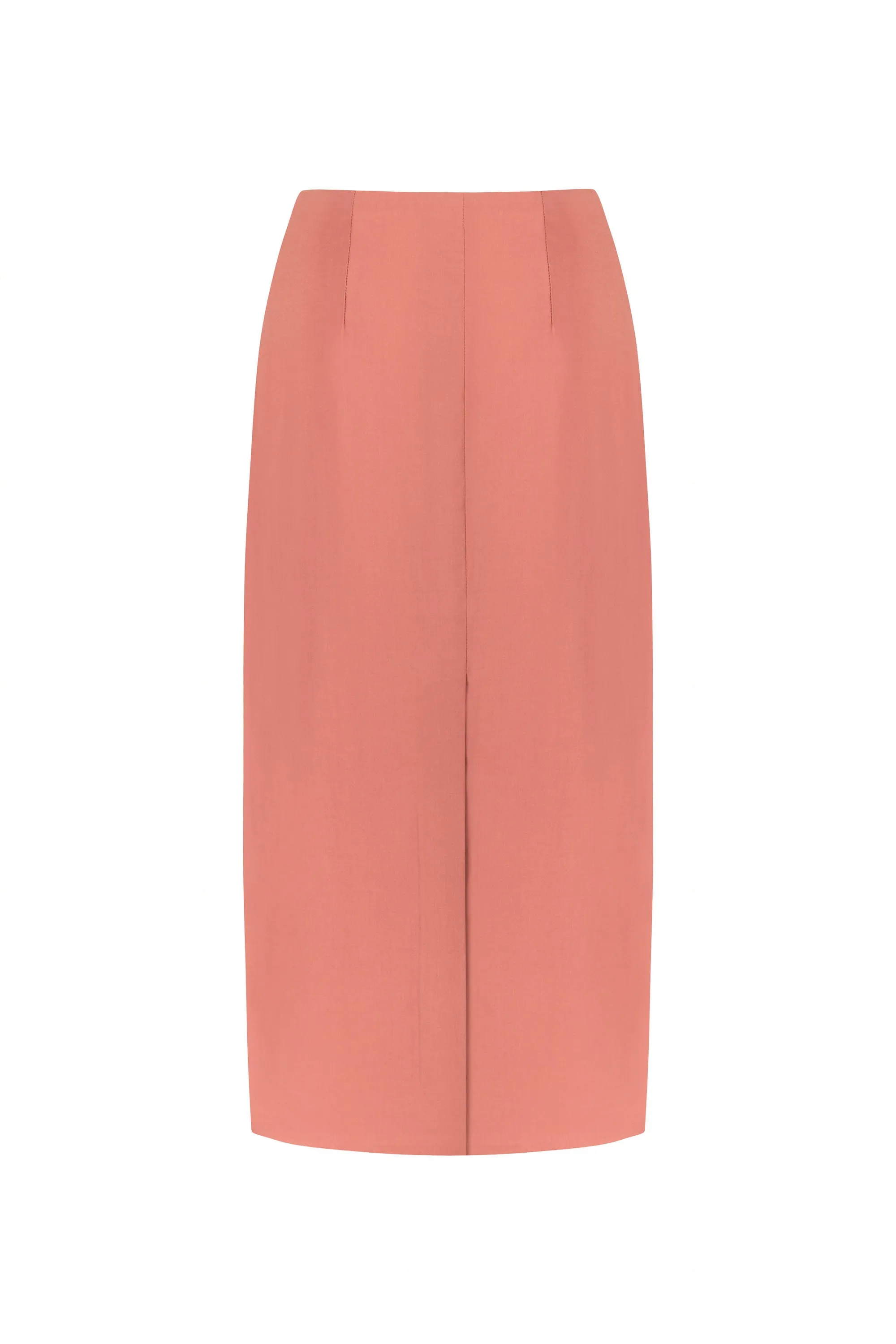Pink Midi Skirt with Slits
