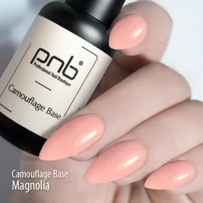 PNB Camouflage base coat Peach gel nail polish Magnolia 8ml