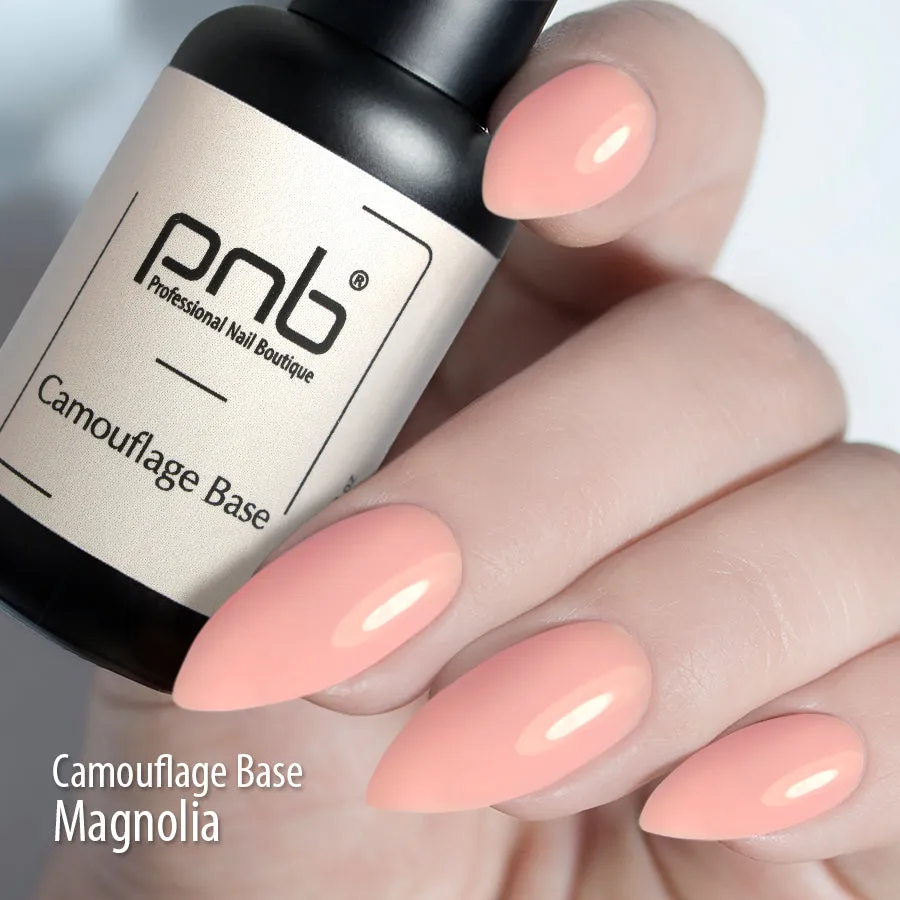 PNB Camouflage base coat Peach gel nail polish Magnolia 8ml