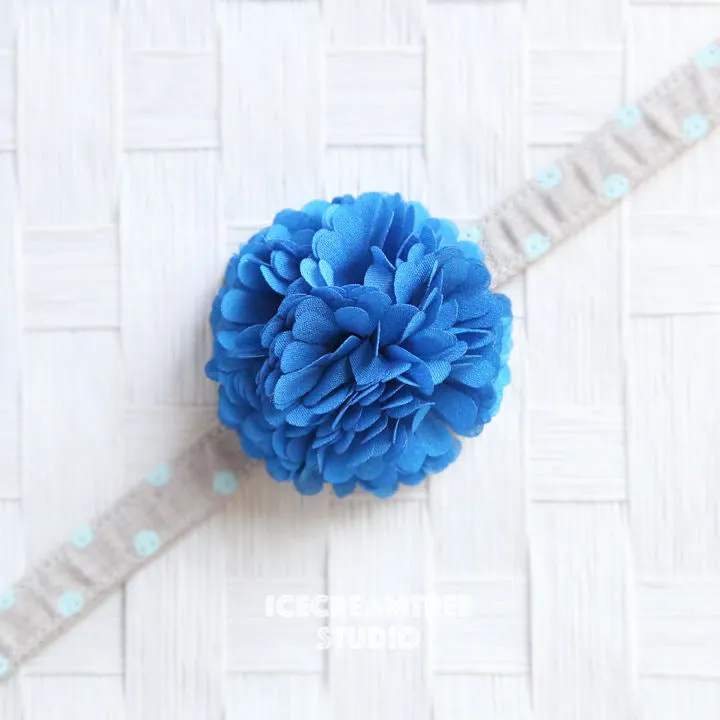 PomPom Purple Bloom Collar Slide On - Small Flower Collar Accessory