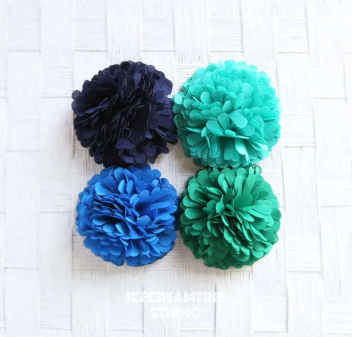 PomPom Purple Bloom Collar Slide On - Small Flower Collar Accessory