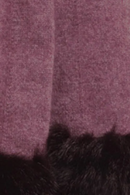 Possum Merino Fur Trim Cape