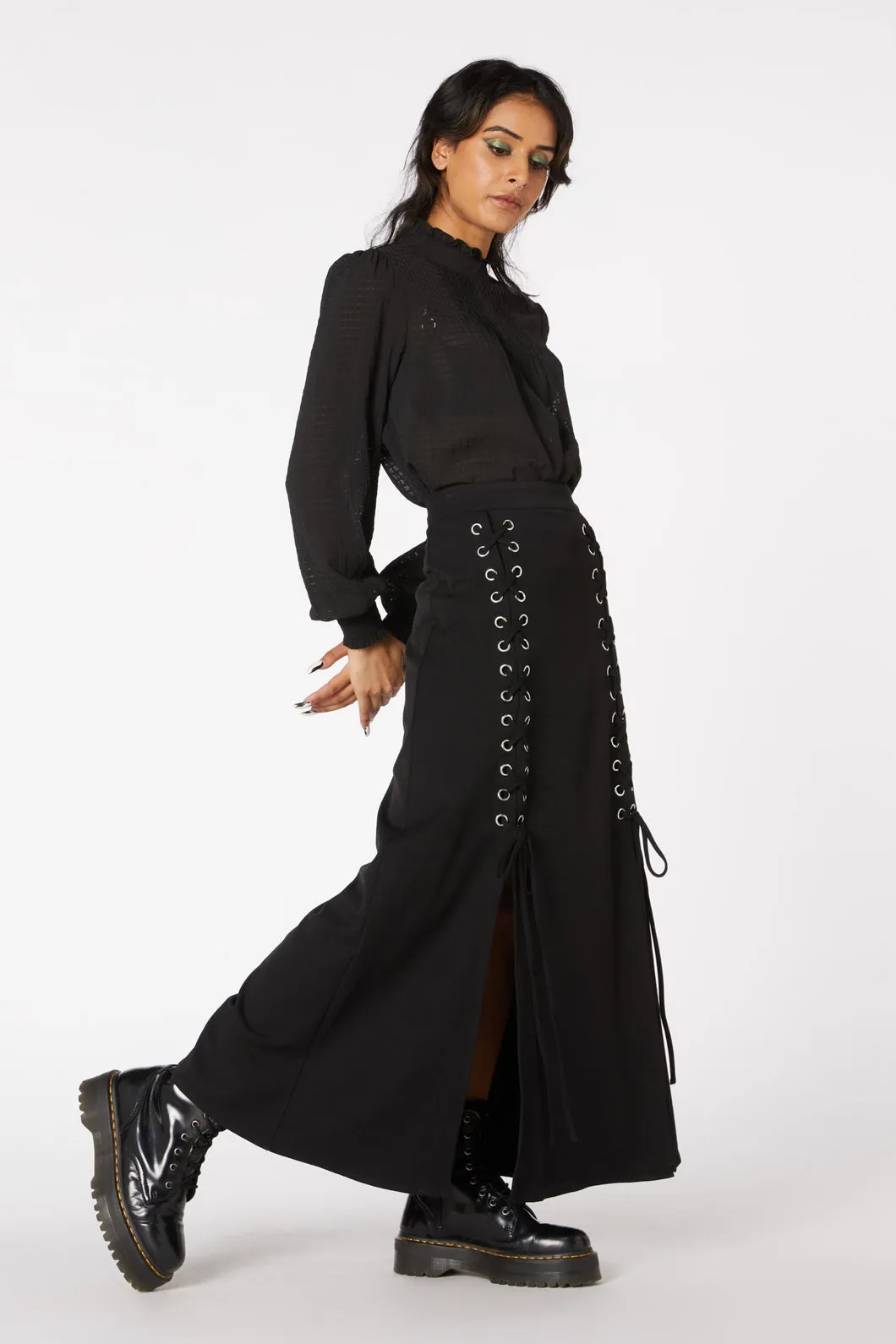 Punk Temptress Midi Skirt