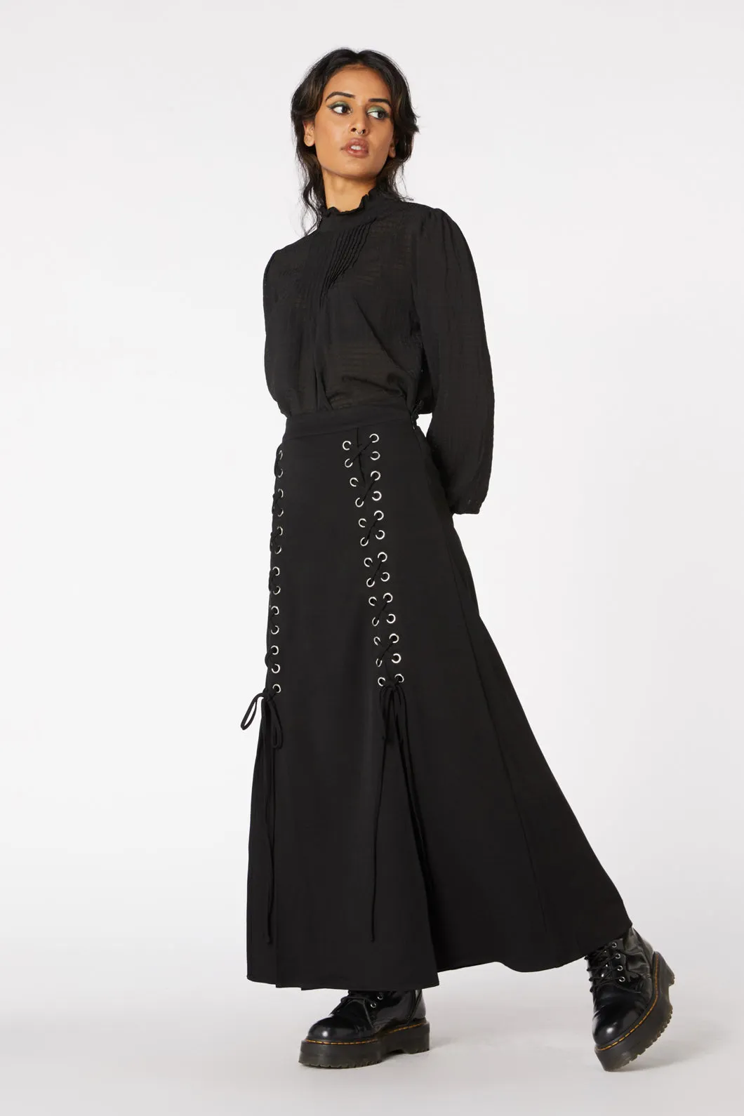 Punk Temptress Midi Skirt