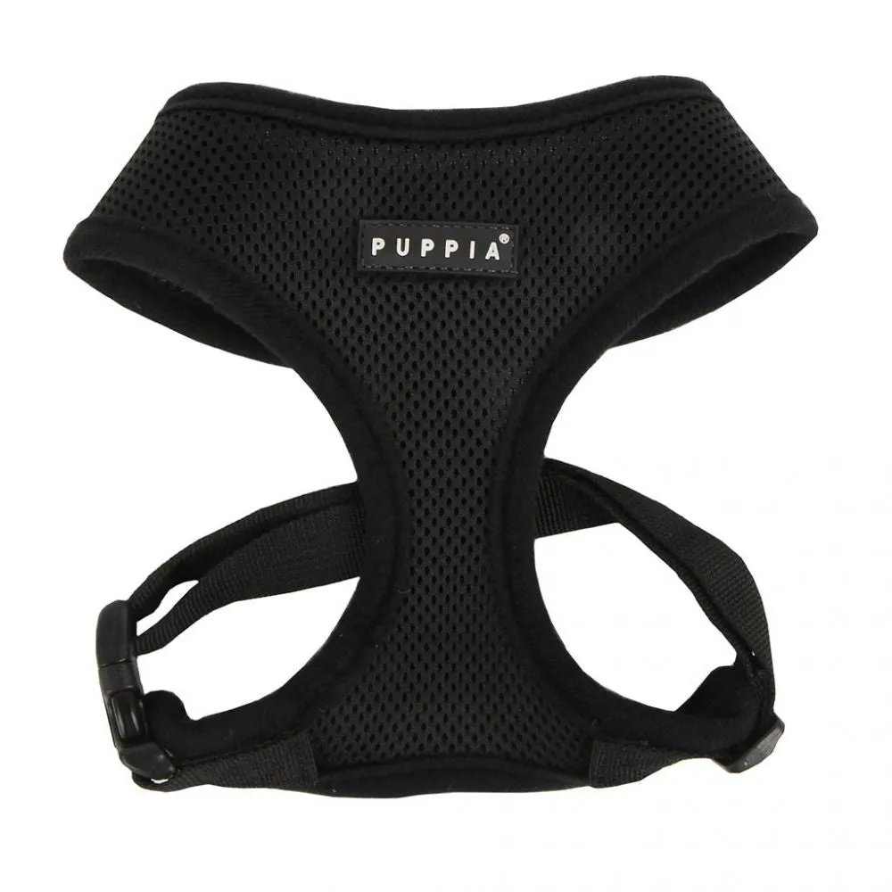 PUPPIA SOFT HARNESS-AC30 - BLACK -  S
